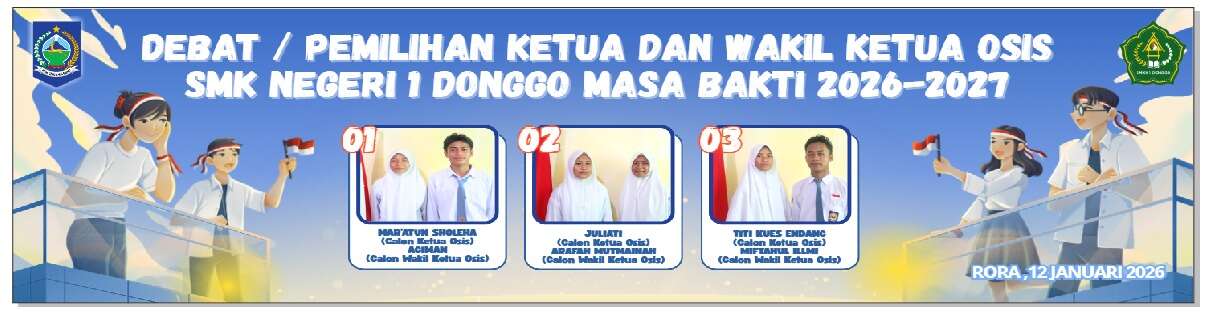 Debat/Pemilihan Ketua dan Wakil Ketua OSIS SMKN 1 Donggo Masa Bakti 2025/2026